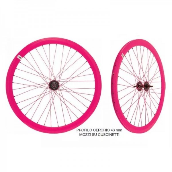 Wheelset Fixed/Singlespeed​​ Pink 43mm
