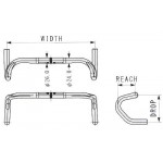 Nitto M186 STI Heat Treated Handlebar  Nitto M186 STI Heat Treated Handlebar